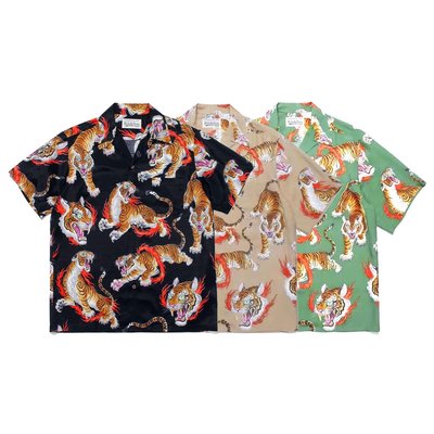 希望商店】WACKO MARIA TIM LEHI SHIRT 22SS 阪急限定老虎火圈夏威夷短