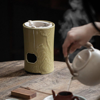 茶藝師 圍爐夜話禮盒裝 火炭爐茶爐工夫茶 砂銚橄欖碳 木碳燒水爐送禮