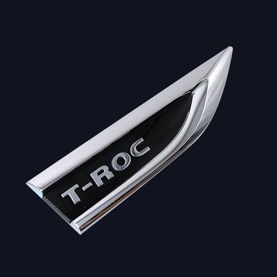 【熱銷精選】適用大眾探歌葉子板側標原裝T-ROC車標識汽車翼子板裝飾車貼改裝