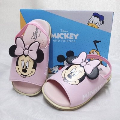 ?新款米奇米妮兒童涼鞋寶寶涼鞋迪士尼休閒鞋後跟輔助帶