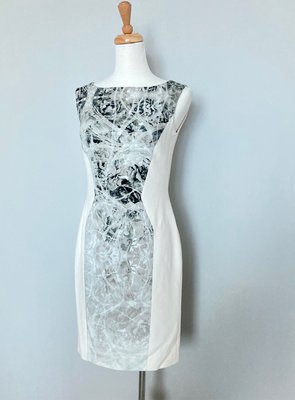 近新正品Blumarine玫瑰印象優雅平口洋裝