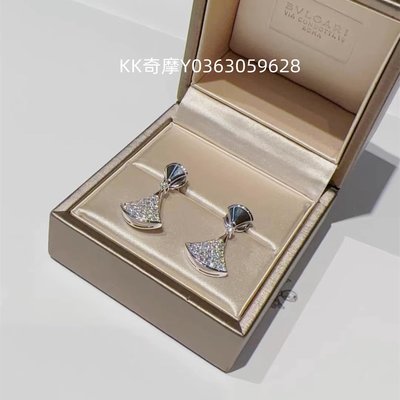 KK二手真品 BVLGARI 寶格麗 DIVAS’ DREAM耳環 18K白金鑽石耳環 351100