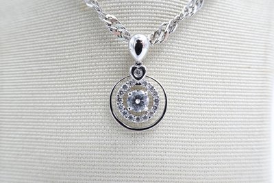 %玉承珠寶%天然30分GIA鑽石18k金三圈式設計墜子B097(貴金屬買賣.珠寶設計訂做.黃金買賣)主鑽售出