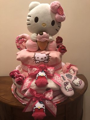 客制化 尿布蛋糕 彌月禮 滿月禮 生日禮物 尿布塔 kitty 尿布蛋糕 熊大兔兔 迪士尼 蛋黃哥米奇米妮