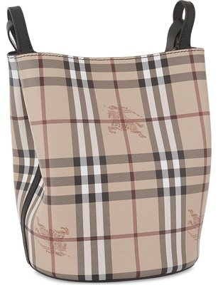 [英國專櫃團購] BURBERRY Haymarket 格紋皮革斜背水桶包, 共有3色,歡迎詢問！