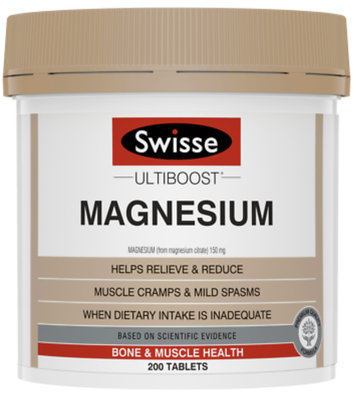 Swisse Ultiboost Magnesium 200 Tablets Bone & Muscle Health