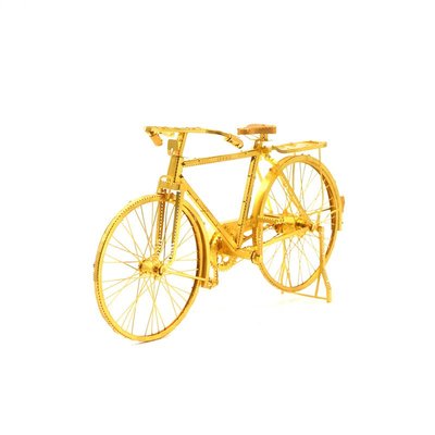 金屬DIY拼裝模型3D立體金屬拼圖模型 腳踏車-金色