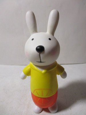 《瑋哥童趣屋》兔子 公仔娃娃 撲滿/ 存錢筒~(尺寸高約：17.5 cm，較舊)