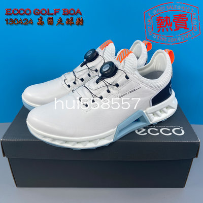 已購 新款ECCO BIOM GOLF PRO 高爾夫球鞋 健步鞋C4 GOLF男鞋 皮革 休閒鞋 BOA款 透氣舒適