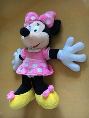 正版 迪士尼Disney 米妮絨毛娃娃 安撫玩偶 抱枕 生日禮（只下過水 很新）賠本賣賣
