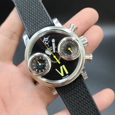 GRAHAM 格林漢 新款 劍魚系列 計時碼錶46mm 2022年1月保固內 FB搜尋 個人藏錶 台南二手錶