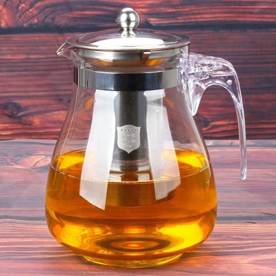 嗨購1-茶壺飄逸杯子304不銹鋼內膽防暴裂耐熱玻璃過濾泡茶熱水壺沖茶器-特價