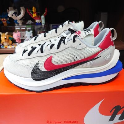 【老夫子】Nike x Sacai VaporWaffle Sail 灰白 紅藍 CV1363-100鞋