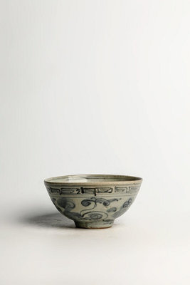 日本帶回 老青花抹茶碗 明代正德年間 具體年代自行斷不做擔