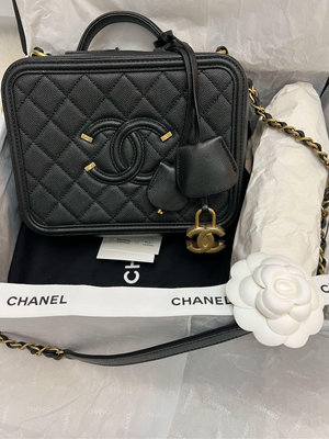現貨 9.8新 Chanel vanity case 化妝箱 黑色