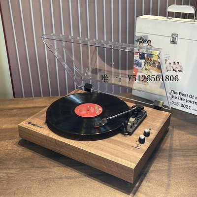唱片機ChaoYinhall黑膠唱片機復古留聲機老式電唱機LP美式唱碟片機留聲機