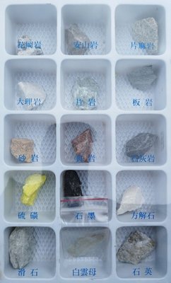 小園丁兒童教育用品社 自然科學教具 岩石礦物標本 岩石礦物實驗組