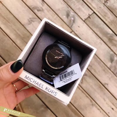 雅格時尚精品代購Michael Kors MK5999 閃耀密鑲璀璨光芒 黑色腕錶 不銹鋼錶帶 美國正品