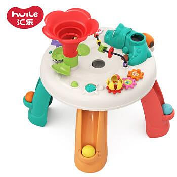 居家佳:匯樂早教嬰幼兒多功能學習游戲桌6個月以上探索趣味兒童益智玩具 自行安裝