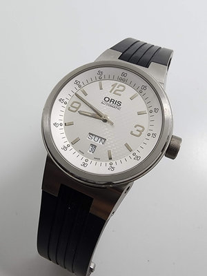 真品 ORIS 豪利時 男膠帶機械錶 一元起標 標多少賣多少(浪琴 美度 愛彼 歐米茄參考)