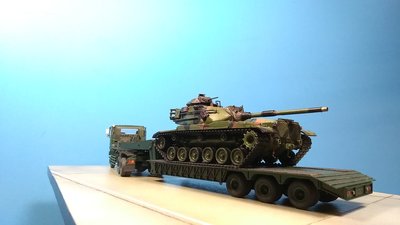 現代國軍系列模型 M60A3 戰車板運組拖車板車戰車(請先聯繫確認訂製)