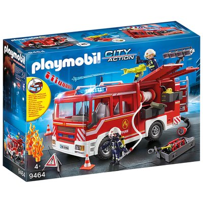 【德國玩具】摩比人 消防車 消防員 水泡可發射 有聲光效果 playmobil ( LEGO 最大競爭對手)