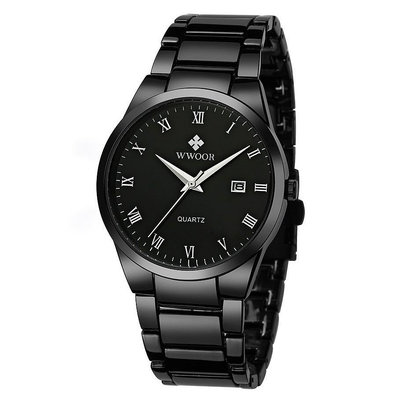 WWOOR 頂級品牌男錶 防水石英手錶 不鏽鋼錶 男士時尚商務錶-8830