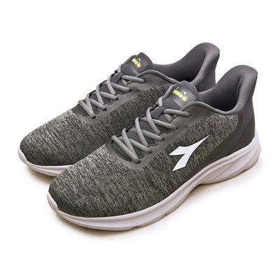 利卡夢鞋園–DIADORA 迪亞多那 運動生活時尚防潑水機能慢跑鞋--舒適輕跑系列--灰白--71265--男