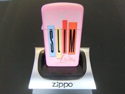 ♈風雅♈ Zippo Slim®粉紅色啞光 1638 PLANETA‧SLIM FULL FACE 薄型打火機 1956