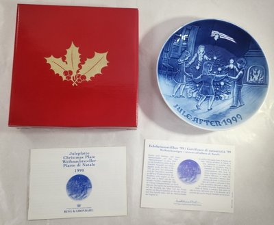 【日本古漾】日本帶回 丹麥 Royal Copenhagen皇家哥本哈根 B&amp;G廠 1999年 紀念盤 原盒裝 附小冊子