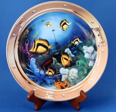 [美]英國百年名瓷Royal Doulton約1990年代骨瓷裝飾盤Mysteries of the Reef==非常美麗值得收藏唷..