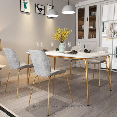 北歐新款網紅椅子網紅輕奢大理石餐桌家用小戶型北歐餐桌椅組合現代簡約長方形桌子