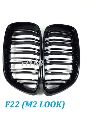 GRILLES for 14-17 F22 228i M235i Coupe M2 STYLE 水箱罩 全亮高級黑烤漆