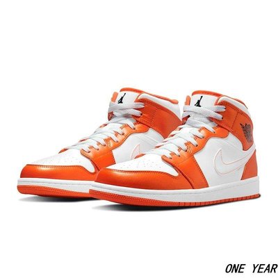 Air Jordan 1 Mid GS “White Orange”白橘 男女鞋 籃球鞋 DM4228-800(ONE YEAR)