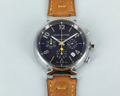 【時間迴廊】LOUIS VUITTON-LV路易威登(41mm) Q1121自動上鍊機械腕計時錶(盒單全)