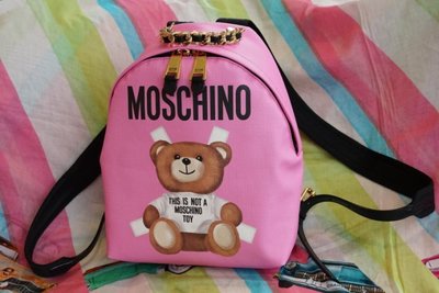Moschino backpack 大型後背包 MOSCHINO 粉紅小熊