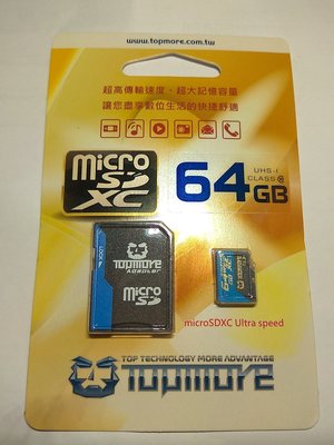 TOPMORE 小記憶卡 64G (64GB,64 G GB) C10 U1 TF,micro SD,(手機用)
