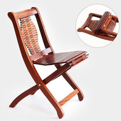 紅木椅子靠椅便攜式折疊椅酸枝木黑檀木休閑椅實木中式仿古折疊椅