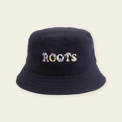 [RS代購 Roots全新正品優惠] Roots配件-繽紛花卉系列 刺繡花卉文字漁夫帽 滿額贈購物袋