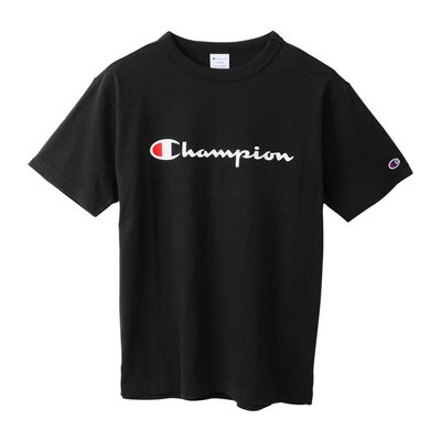 Champion Basic Logo短Tee 黑底白字 黑色 XL號 短T