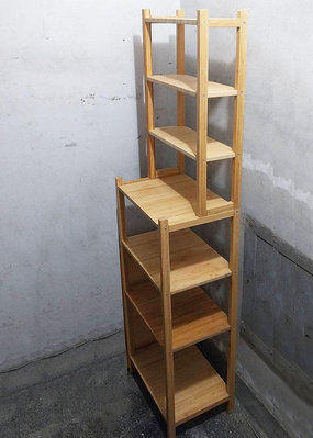 木製 實木 6層置物架/收納架/6層櫃/置物櫃
