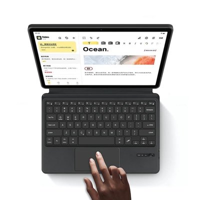 現貨熱銷-適用三星Tab S7+鍵盤保護套12.4英寸Galaxy Tab S7 FE平板電腦s7plus一體式智能觸控