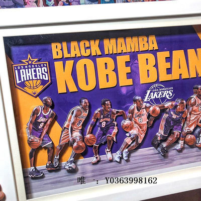 球星卡科比黑曼巴3d高級動漫立體畫24號籃球掛畫NBA球星kobe裝飾畫禮物盒卡