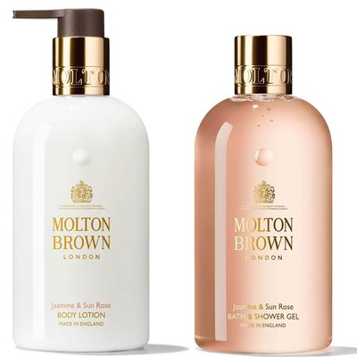 Molton Brown 摩頓布朗 茉莉與太陽玫瑰 保濕沐浴凝膠 300ml 保濕香氛身體乳 300ml