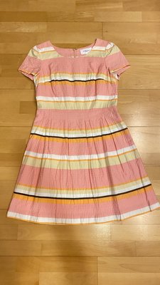 Diana 黛安娜 IRIS 芃喻 氣質典雅粉色繽紛40號洋裝
