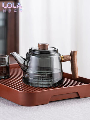 茶壺玻璃泡茶壺家用耐高溫煮茶壺茶水分離單壺待客泡紅茶茶杯茶具-LOLA創意家居