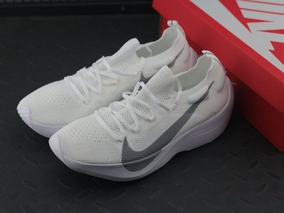 Nike Vapor Street Flyknit 白色 灰勾 馬拉松專業跑鞋 AQ1763-100