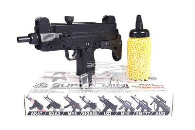 【BCS】UHC~(607) MINI UZI 烏茲衝鋒槍小朋友Q版電動槍，BB槍 套裝版-FSES607A