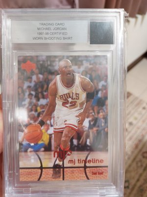 Michael Jordan麥可喬丹收藏品NBA球員鑑定實戰用品卡