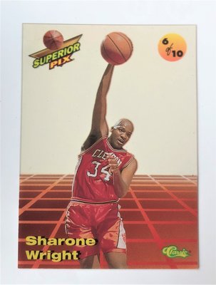 NBA 1995 Classic Superior Pix Lottery Pick Sharone Wright 特卡